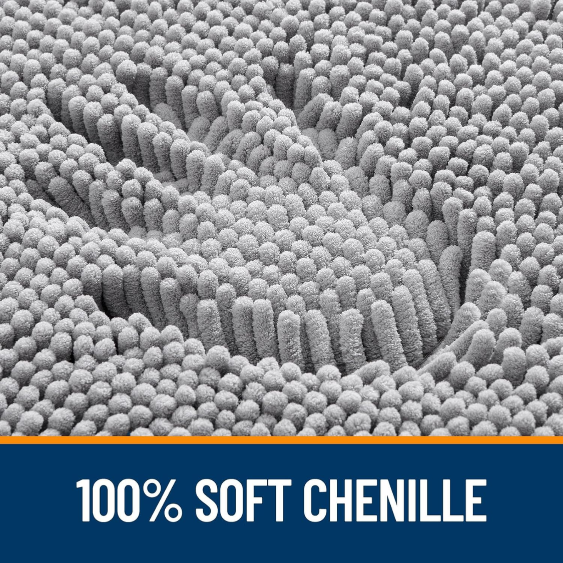 Bathroom Rugs Extra Soft Absorbent Chenille Bath Rugs Rubber Backing Quick Dry Machine Washable Bath Mats for Bathroom Floor Tub and Shower Home Decor Accessories Grey
