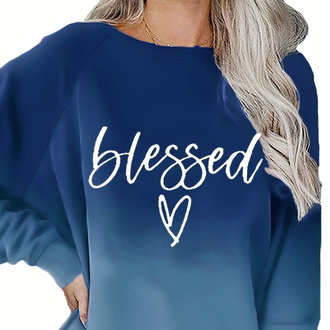 Women's Casual Letter Print Loose Long Sleeve Sweatshirt