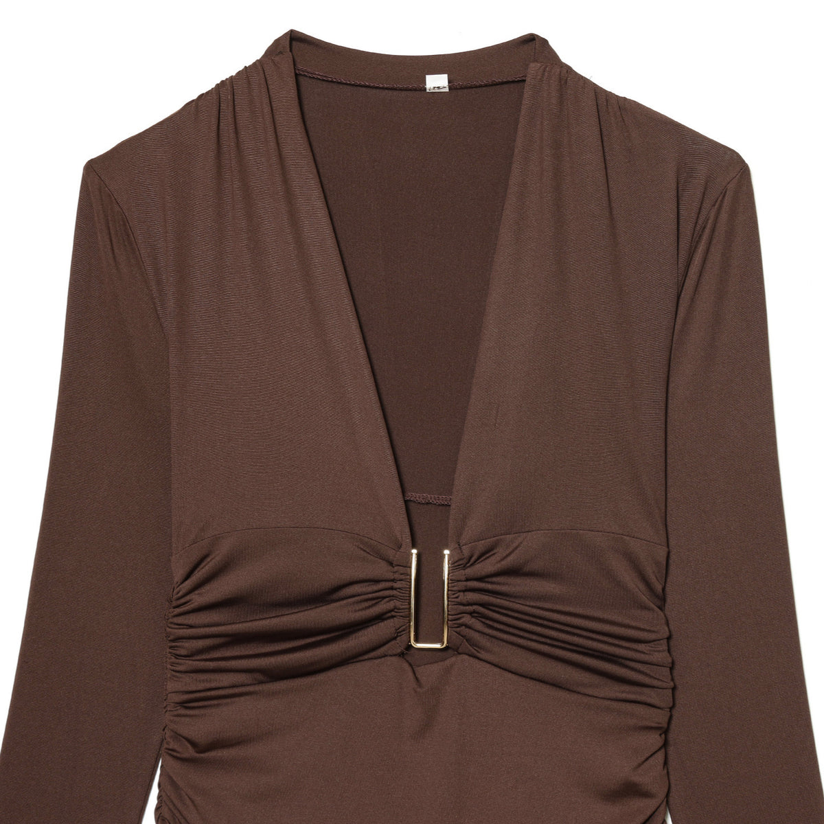 Sexy Deep-V Long-Sleeve Bodycon Jumpsuit