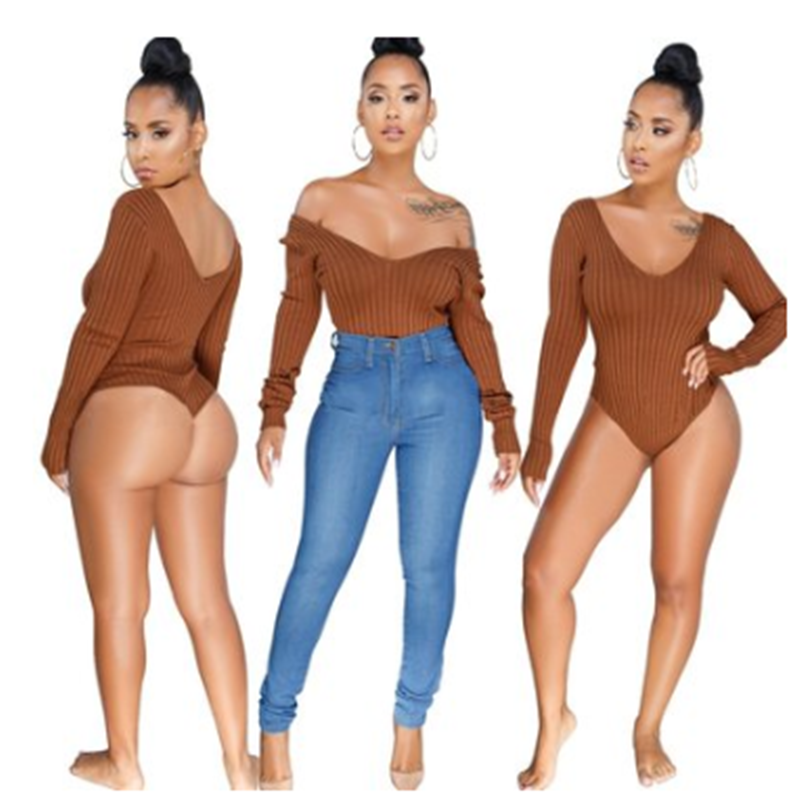 Women's Fashion Se Deep Artle Bring Long se Hole Jum