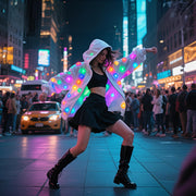 LED Light-Up Jacket with Sound-Activated Stage BGM, Unisex Party Costume