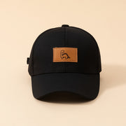 Kids' Baseball Cap with Dinosaur Leather Patch Design