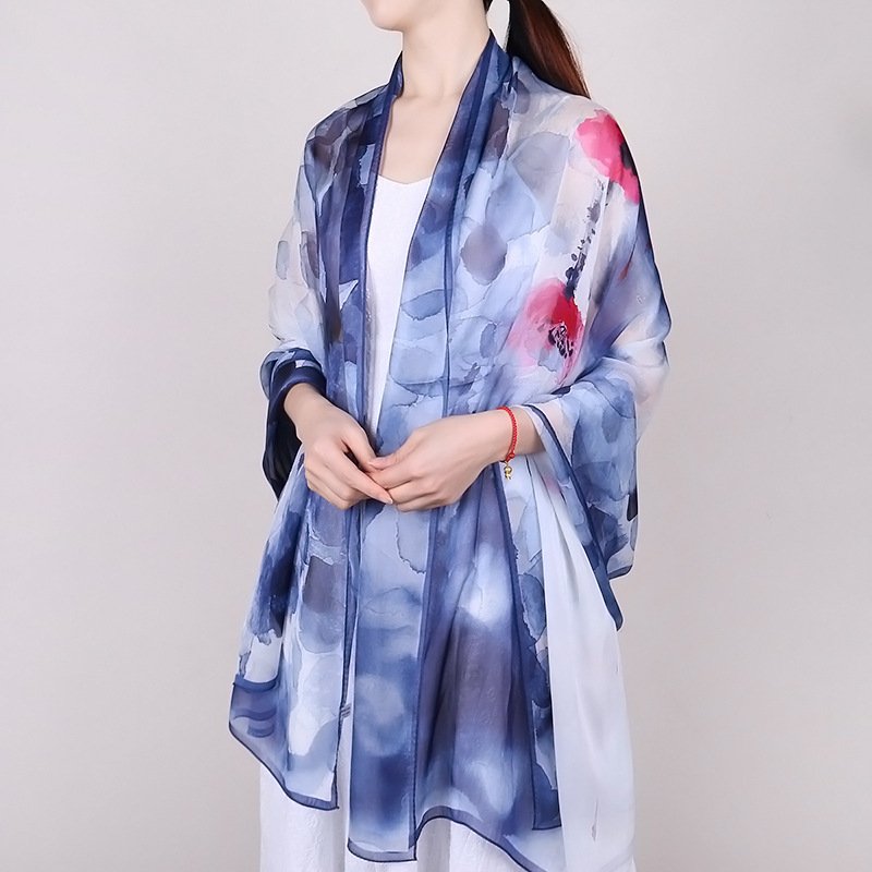 Silk Beach Scarf Sunscreen