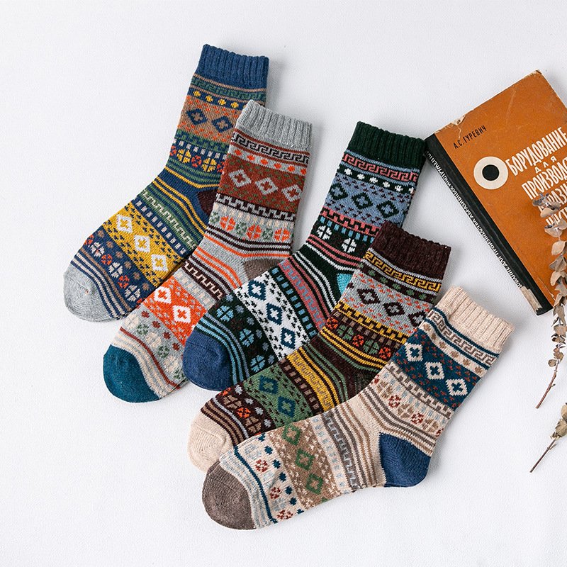 Cozy Ethnic Tube Socks for Women