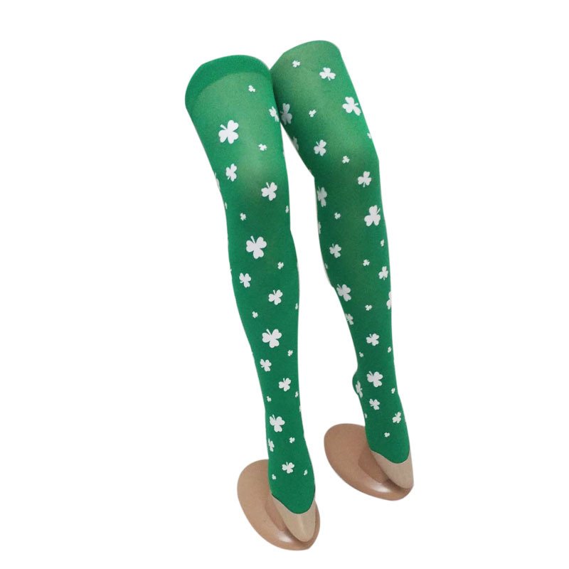 Holiday Green Dot Dance Socks for Women