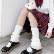 Soft Hairy Ball Knee Socks for Women