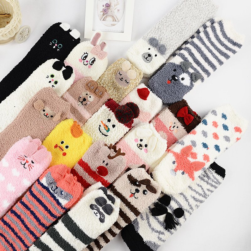 Cozy Cartoon Socks for Women - Winter Fleece Socks