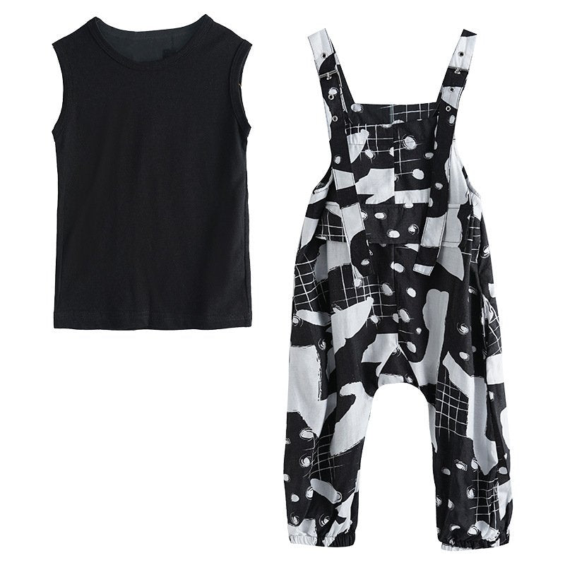 Wide Leg Camo Two-piece Suit for Women