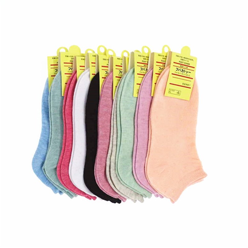 Soft Cotton Casual Women's Socks - Pure Color