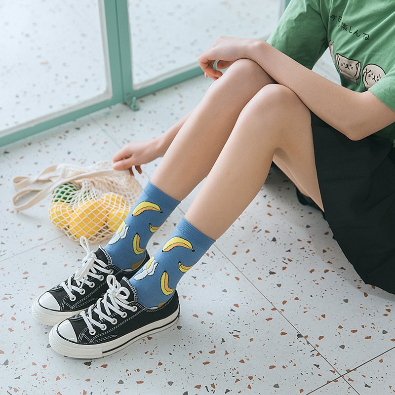 Cute Fruit Socks for Women - Soft Cotton Ankle Socks