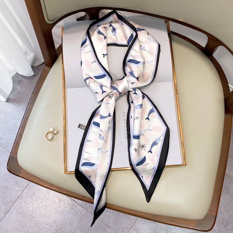 Versatile Thin Scarf - 15cm Wide Square Scarf