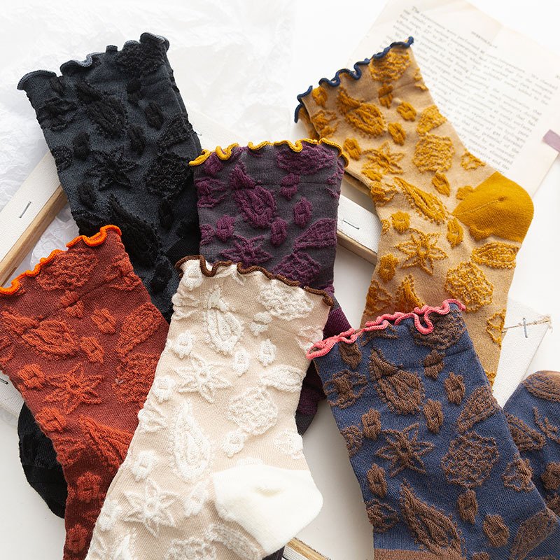 Cozy Japanese Retro Mid-Calf Socks for Women