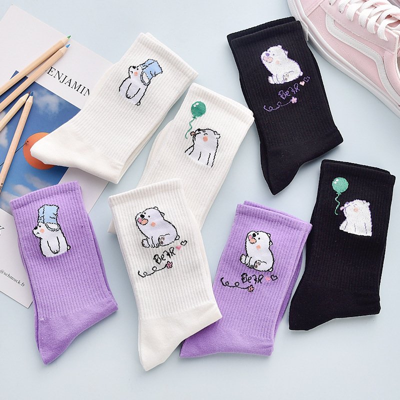 Autumn Winter Tube Socks for Women - Soft Cotton Ankle Socks