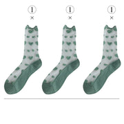 Crystal Glass Knee-High Socks for Women