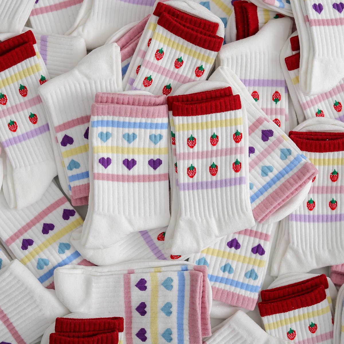 Cute Strawberry Knee Socks