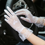 Protective Black Lace Gloves for Women
