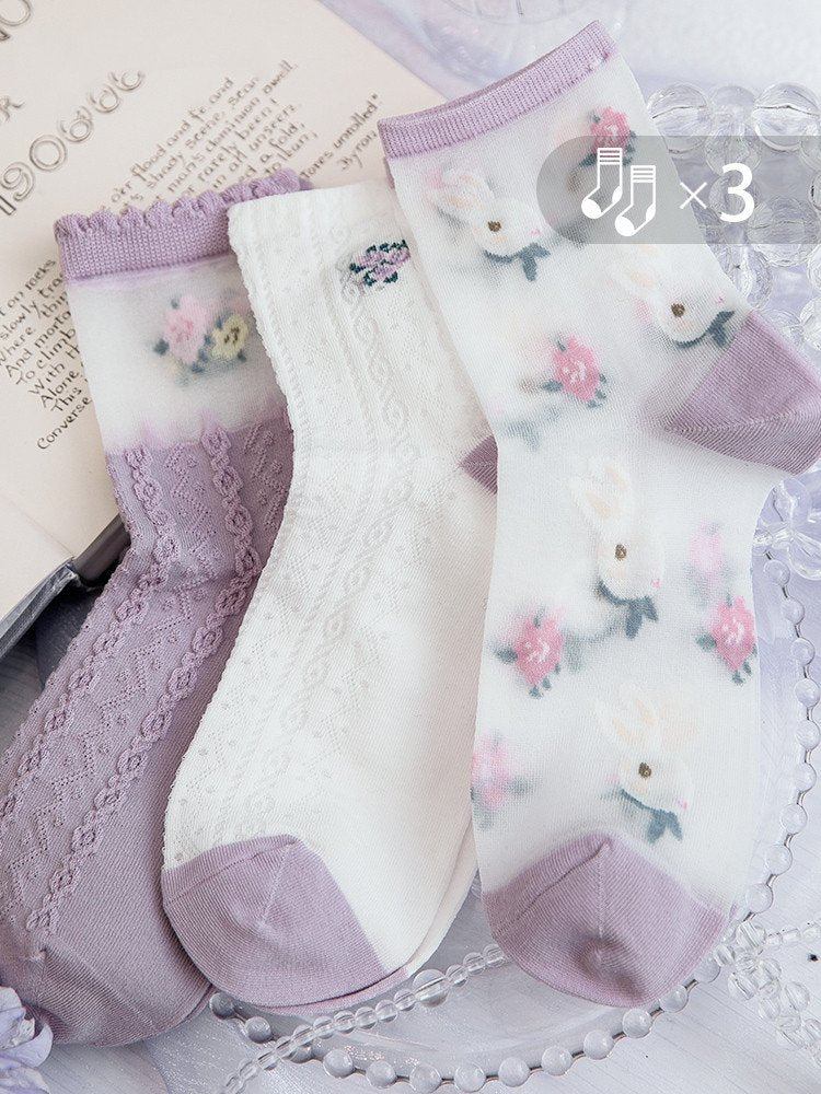 Sweet Retro Rabbit Socks for Women