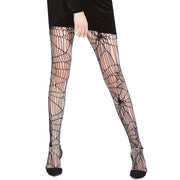Black Spider Pattern Halloween Socks for Women
