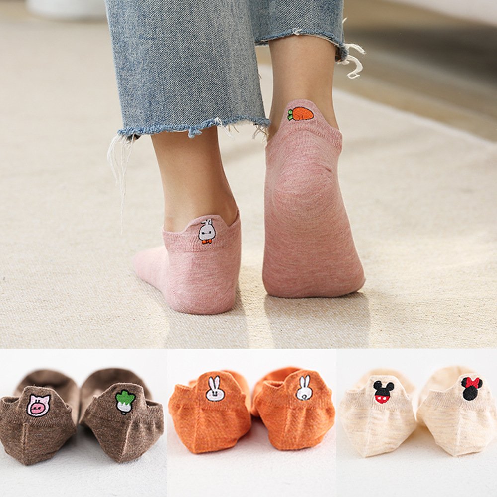 Cozy Embroidered Socks