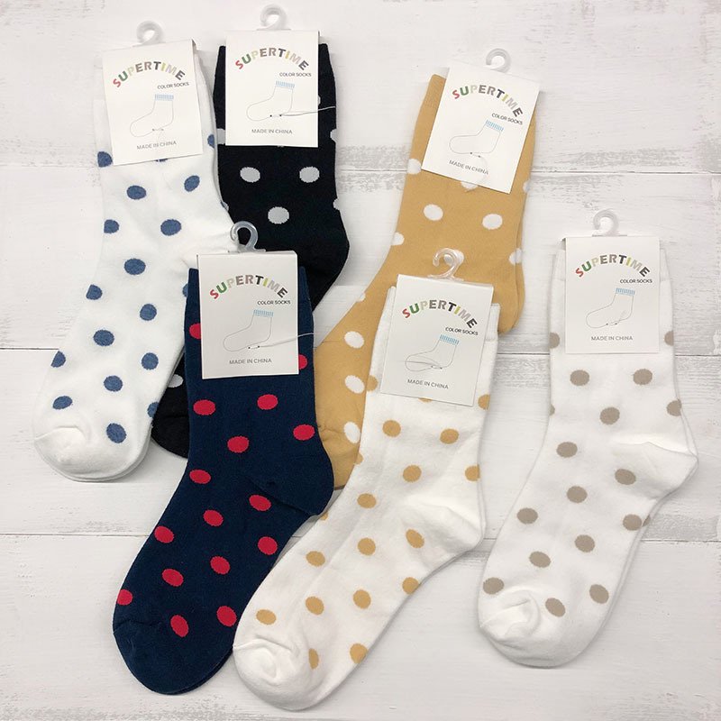Polka Dot Mid-Length Women's Socks for Comfort