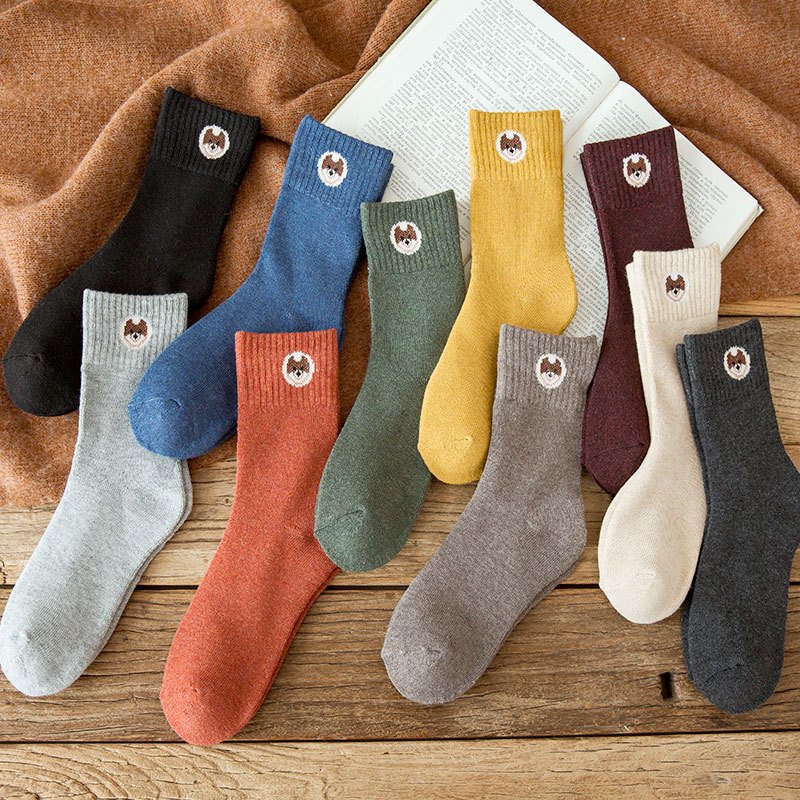 Cozy Cartoon Cashmere Terry Socks for Women