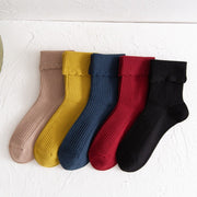 Bamboo Fiber Women's Mid-Calf Socks - Breathable & Warm