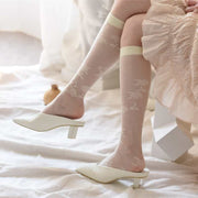 Thin Calf Socks for Women - Breathable Lace Socks