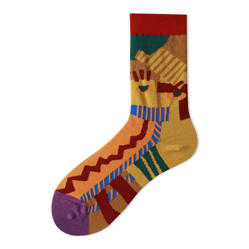 Color Matching Personality Cotton Socks for Women