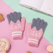 Warm Soft Wool Gloves for Women, Finger Gloves for Cold Weather