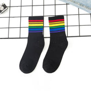 Couple Sports Socks - Breathable Cotton Stripes