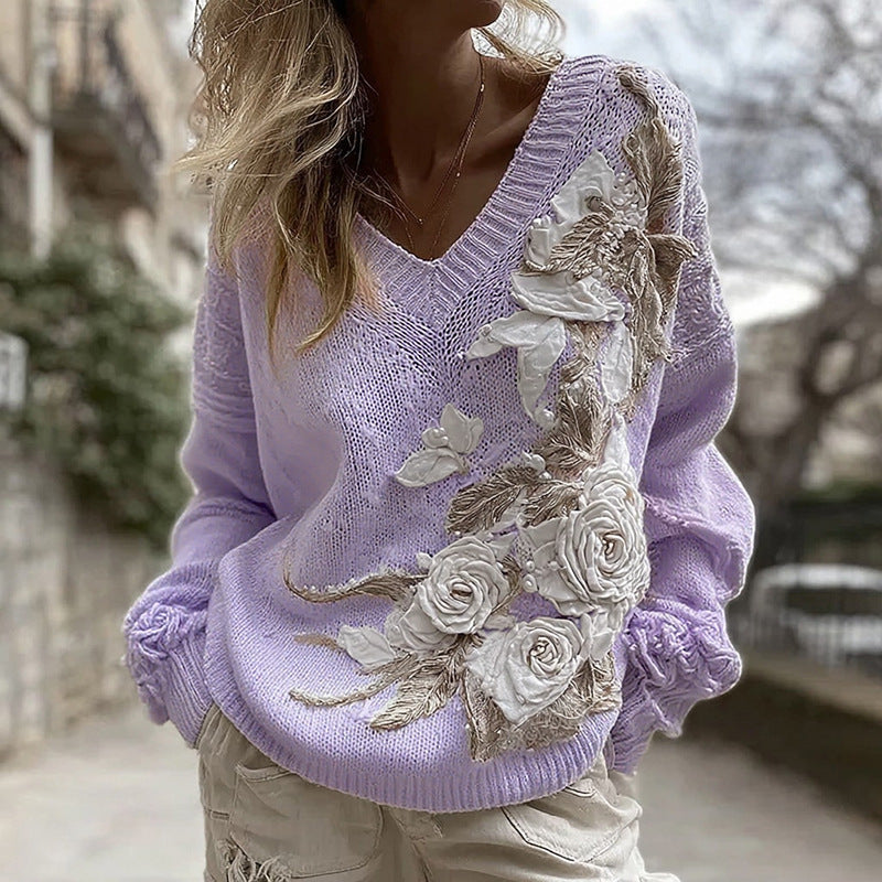 Loose Laid-back Soft Pullover Sweater for Women
