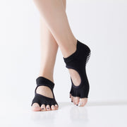 Breathable Yoga Socks for Women - 5-Toe Halter Design
