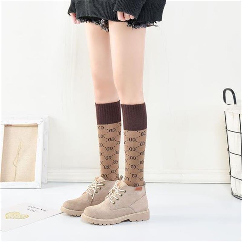 Warm Long Tube Knee-Length Cotton Socks for Women