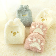 Soft Coral Fleece Floor Sleep Socks for Women