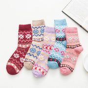 Warm Rabbit Wool Socks with Love Hearts for Women