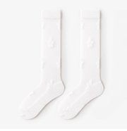 Cute Lolita Socks for Women - Black Floral Pattern
