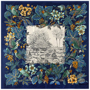 Vibrant Jungle Floral Square Scarf