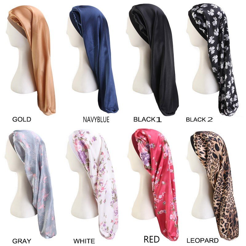 Elastic Satin Hair Cap for Long Hair