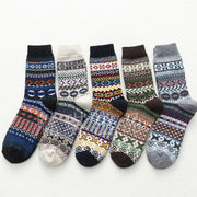 Cozy Winter Grid Socks for Women