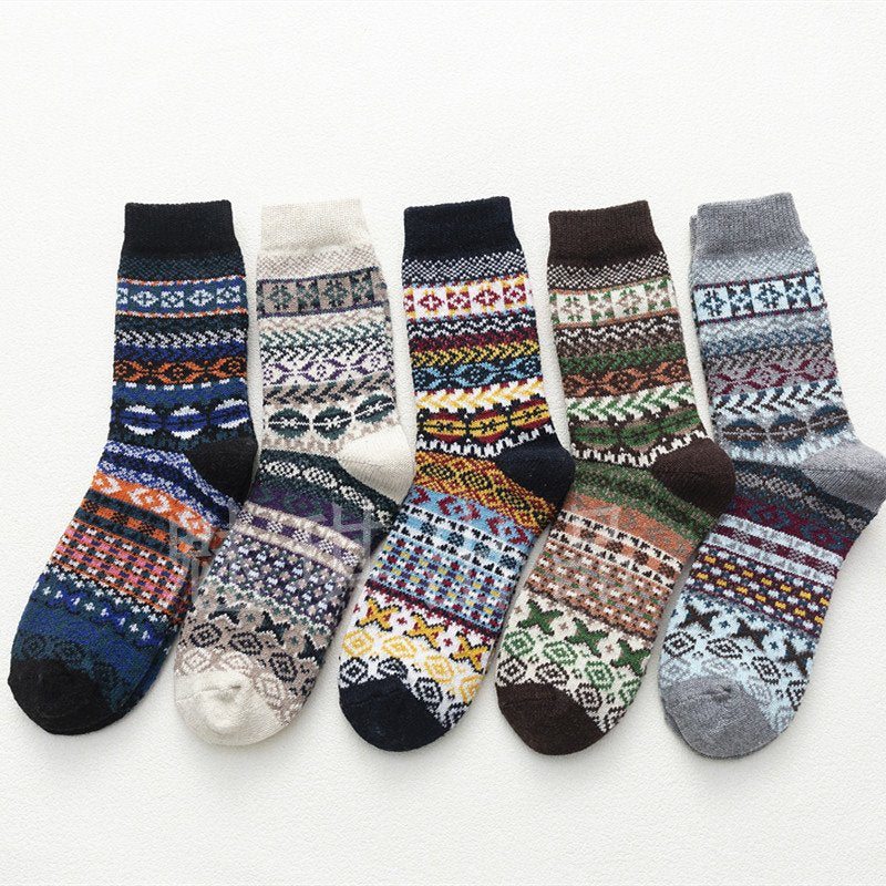 Cozy Winter Grid Socks for Women