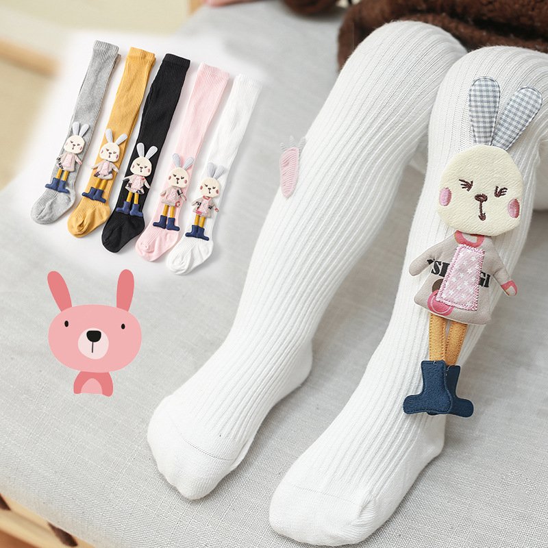Cute Cartoon Kids Tights for Girls - Soft Cotton Double Needle