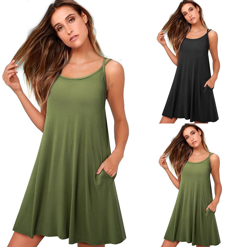 Sexy A-Line Dress with Pockets for Women