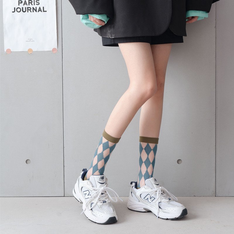 Crystal Tube Socks for Women - Soft Cotton & Glass Silk