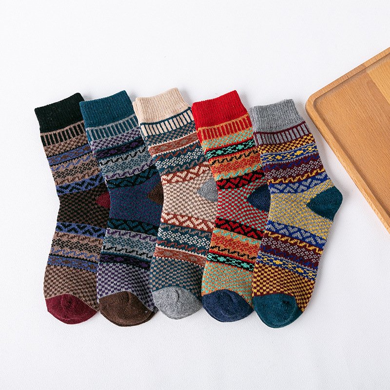 Thick Line Rabbit Wool Socks for Women, Breathable & Moisture-Absorbing