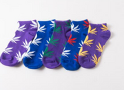 Cotton Hemp Leaf Sports Socks for Women
