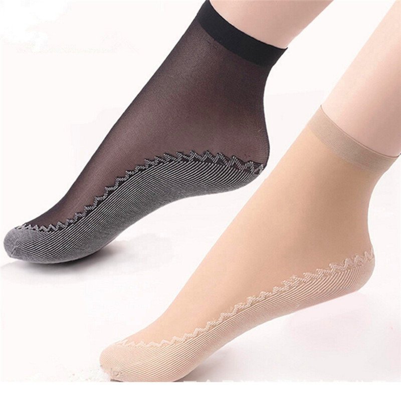 Soft Non-Slip Cotton Bottom Stockings for Women