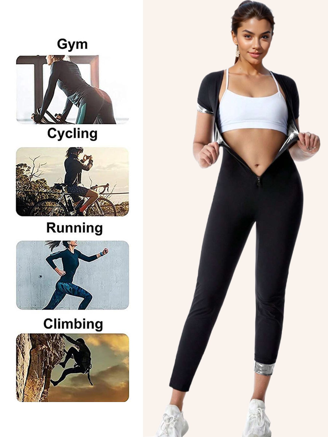 Women's Sweat Enhancer Sauna Jumpsuit & Waist Trainer