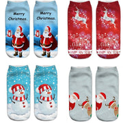 Cozy 3D Christmas Boat Socks for Women