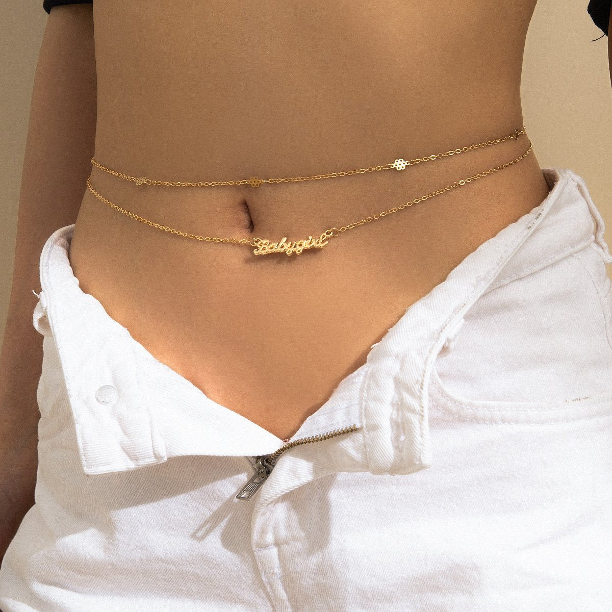 Simple Gold Chain Belly Chain for Women