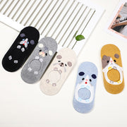 Cartoon Mouse Boat Socks for Women
